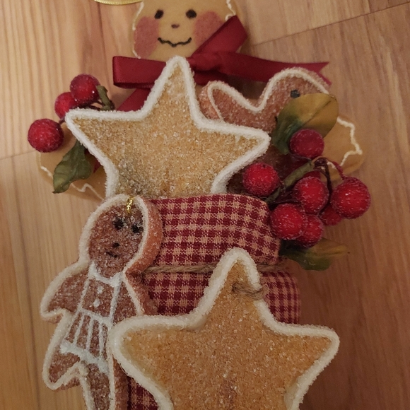 Holiday Gingerbread Man Cookie Stocking Large Ornament - Picture 3 of 7